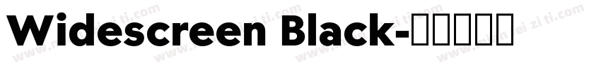 Widescreen Black字体转换